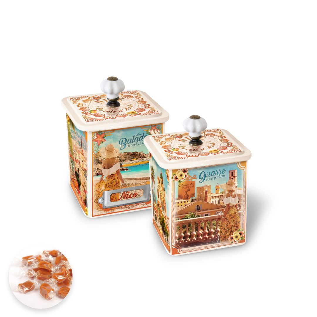 Achat Boîte demi collector Nice Vintage caramels beurre salé et fleur de sel de Camargue en ligne 1 