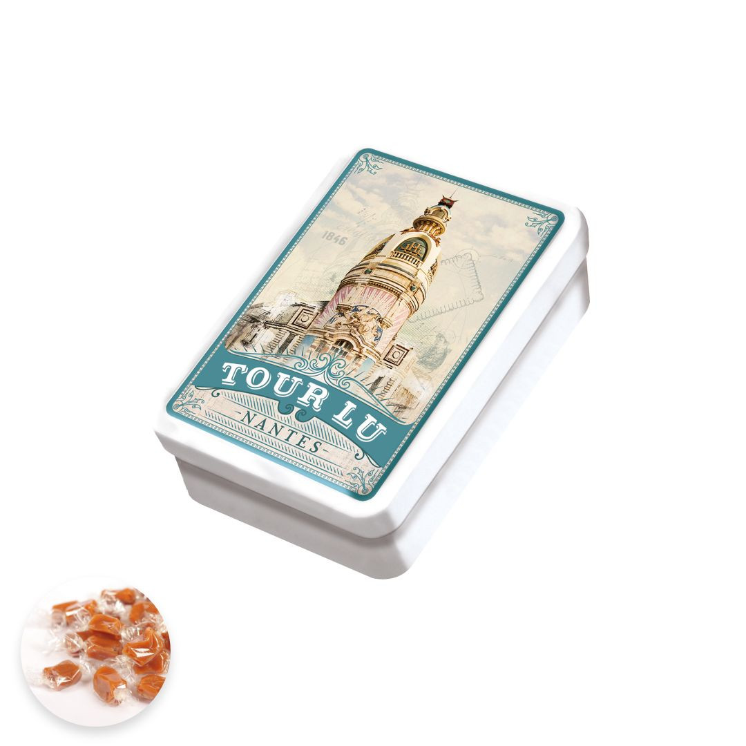 Achat Boîte demi-sucrette Nantes vintage tour LU caramels au beurre salé et à la fleur de sel de Guérande en ligne 1 