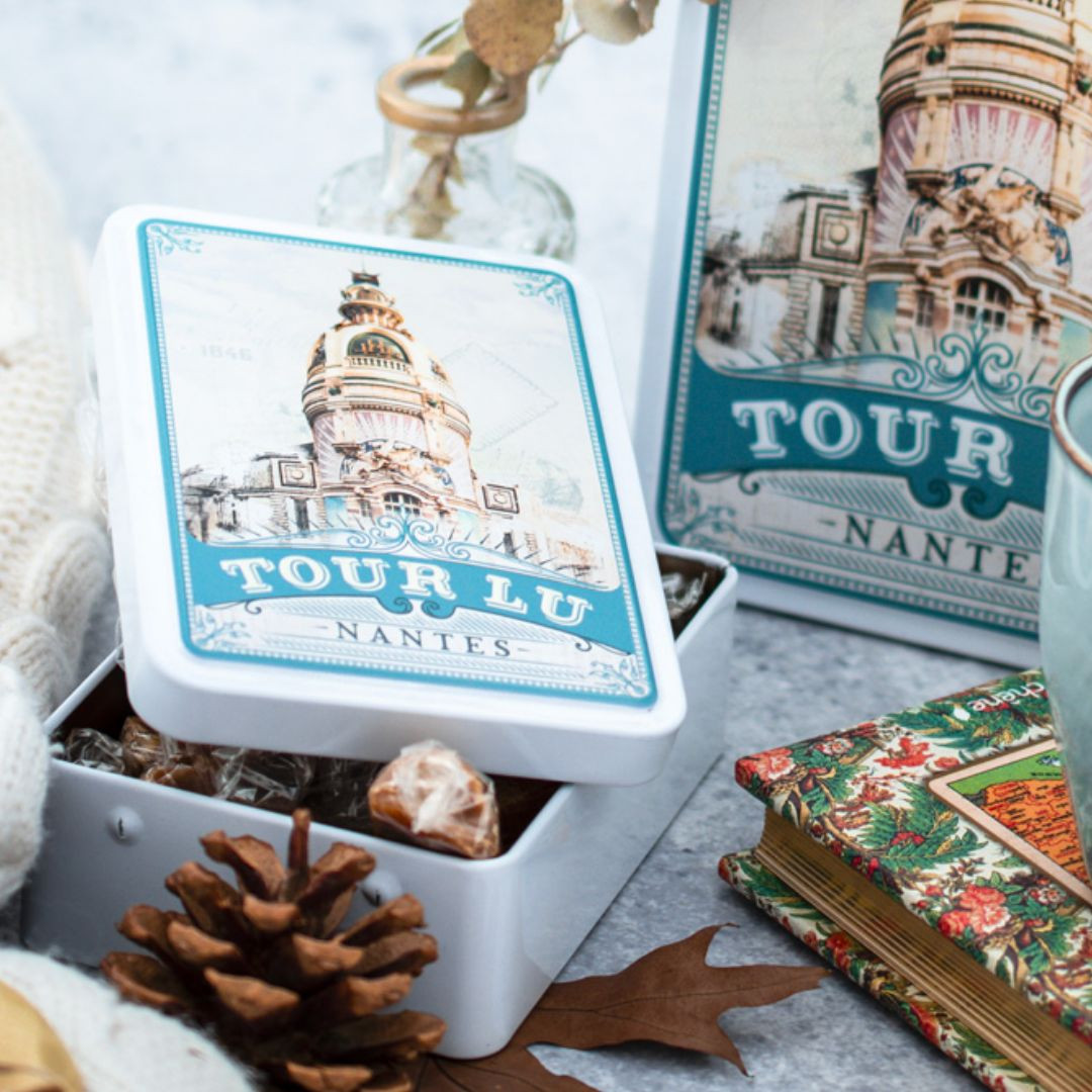 Achat Boîte demi-sucrette Nantes vintage tour LU caramels au beurre salé et à la fleur de sel de Guérande en ligne 3 