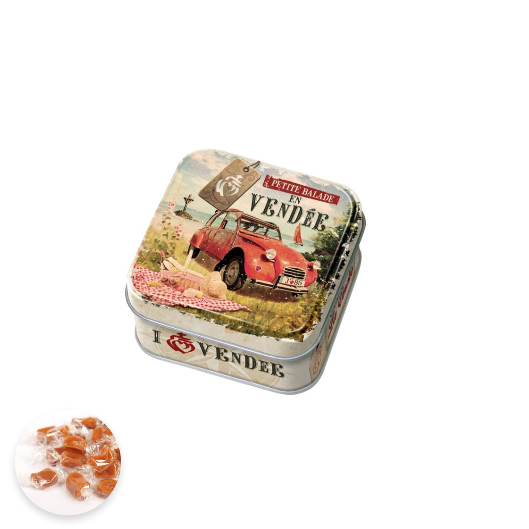 Achat Boîte savon Vendée vintage petite balade en Vendée caramels au beurre salé et à la fleur de sel de Vendée en ligne 1 