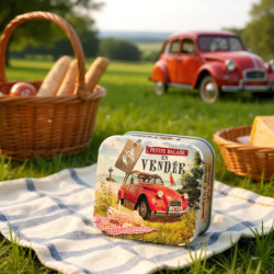 Boîte savon Vendée vintage petite balade en Vendée caramels au beurre salé et à la fleur de sel de Vendée
