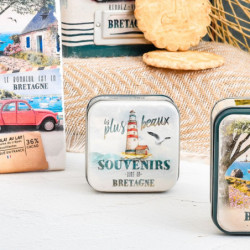 Boîte savon Bretagne vintage phare souvenirs caramels au beurre salé et à la fleur de sel de Bretagne