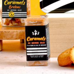 Tubo drapeau breton bouchées au caramel au beurre salé et à la fleur de sel de Bretagne