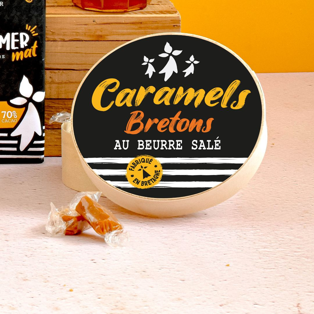 Achat Grande boîte en bois drapeau breton caramels au beurre salé et à la fleur de sel de Bretagne en ligne 3 