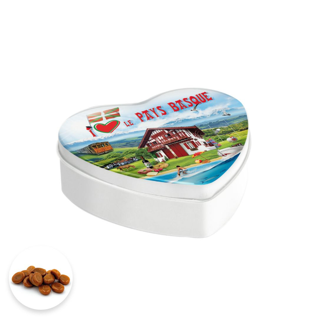 Achat Boîte cœur I love Pays Basques caramels au piment d'espelette en ligne 1 