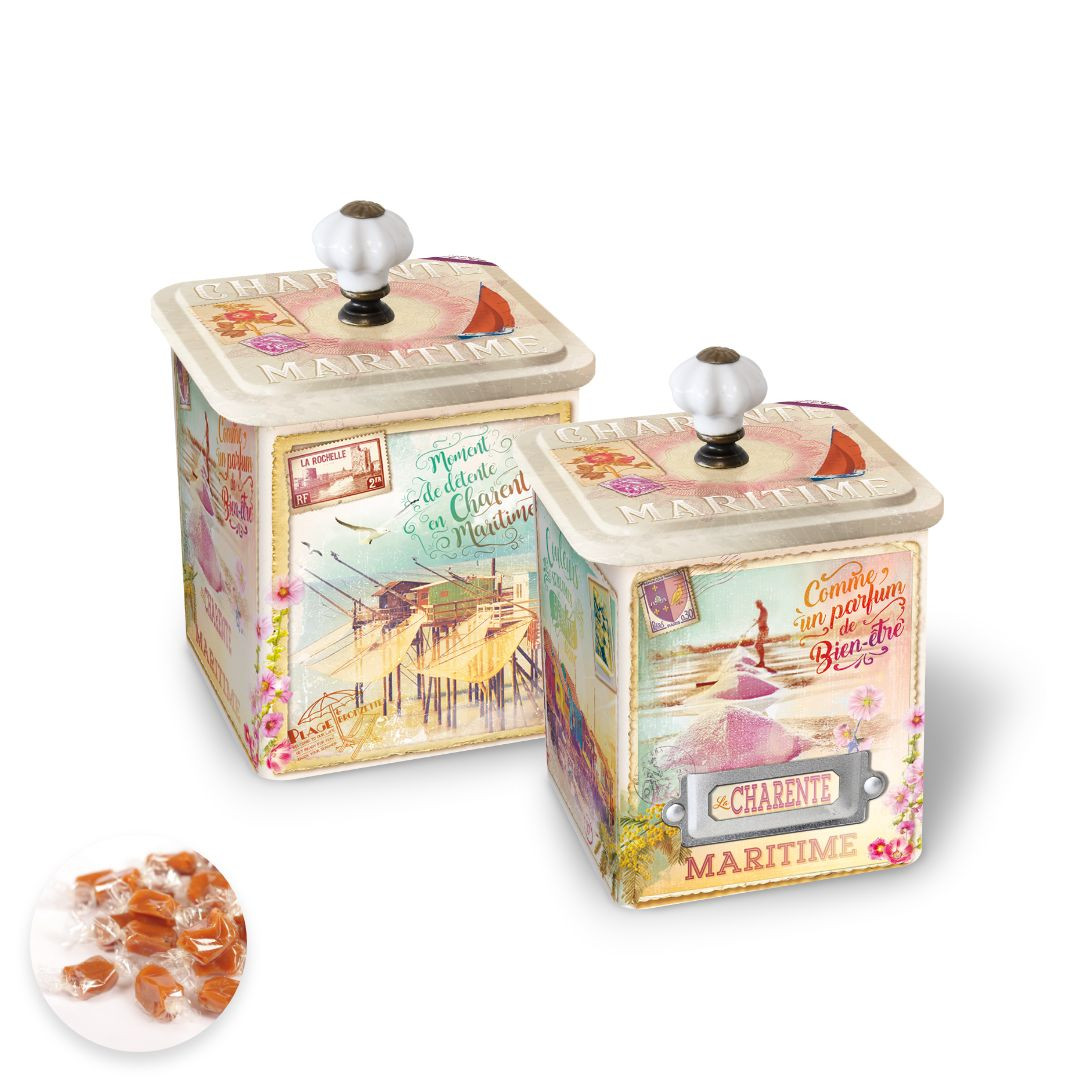 Achat Boîte demi Charente -Maritime vintage caramels au beurre salé et à la fleur de sel de l'île d'Oléron en ligne 1 