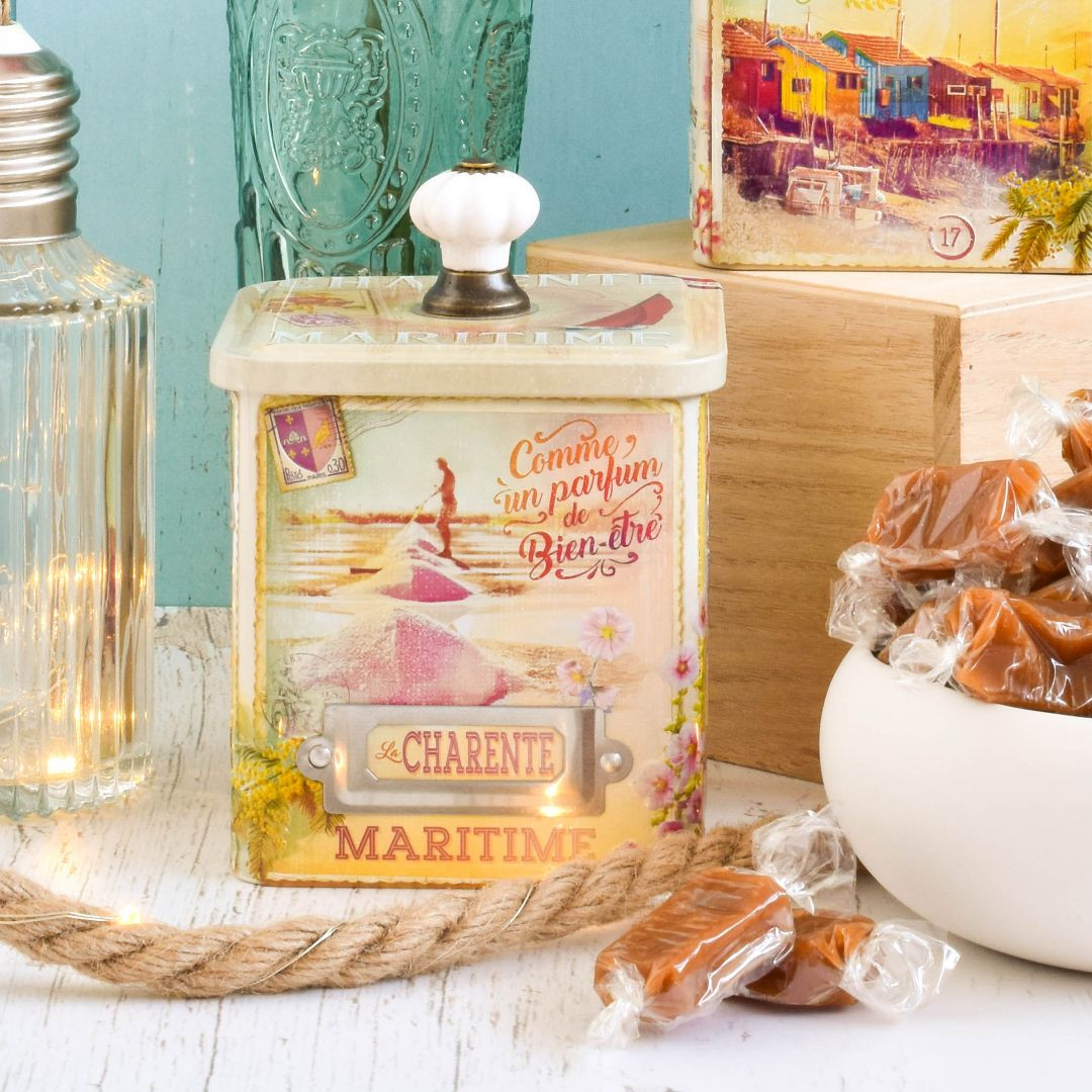 Achat Boîte demi Charente -Maritime vintage caramels au beurre salé et à la fleur de sel de l'île d'Oléron en ligne 3 