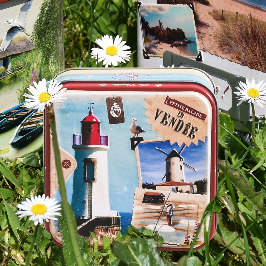 Achat Boîte mini carrée Vendée vintage caramels au beurre salé et à la fleur de sel de Vendée en ligne 3 