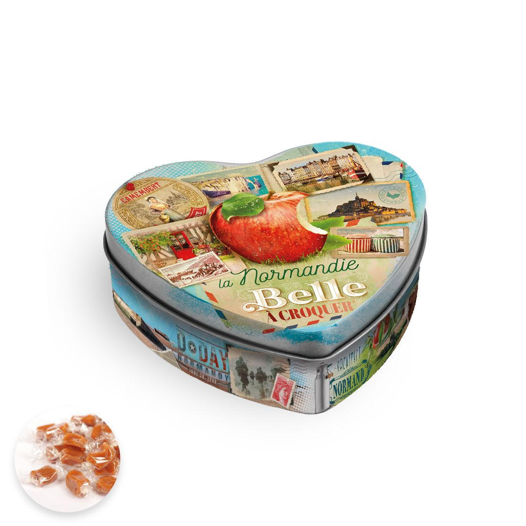 Achat Boîte cœur Normandie vintage caramels durs en ligne 1 