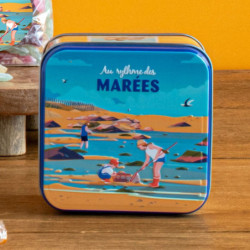 Boîte mini carrée "au rythme des marées" caramels au beurre salé