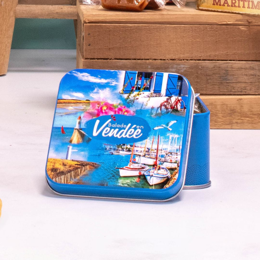 Achat Boîte mini carrée multivue vendée caramel au beurre salé et à la fleur de sel de Vendée en ligne 3 