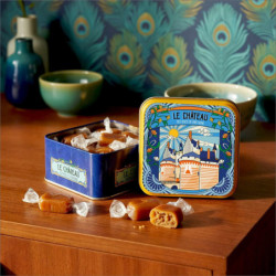 Boîte mini carrée Nantes art nouveau caramel au beurre salé et à la fleur de sel de Guérande