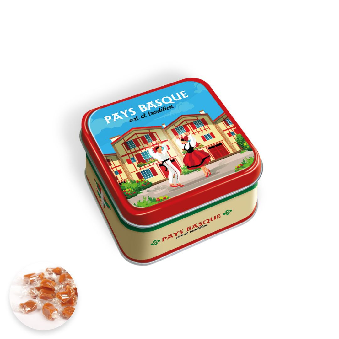 Achat Boite mini carrée maison basque caramel au piment d'Espelette en ligne 1 