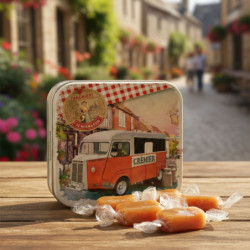 Boite savon normandie vintage pique nique caramels au beurre salé