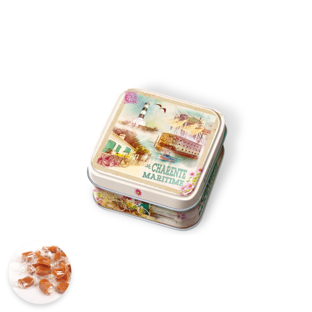 Achat Boite savon Charente vintage caramels au beurre salé et fleur de sel en ligne 1 