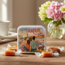 Boîte savon Côte d'Amour caramel au beurre salé et à la fleur de sel de Bretagne