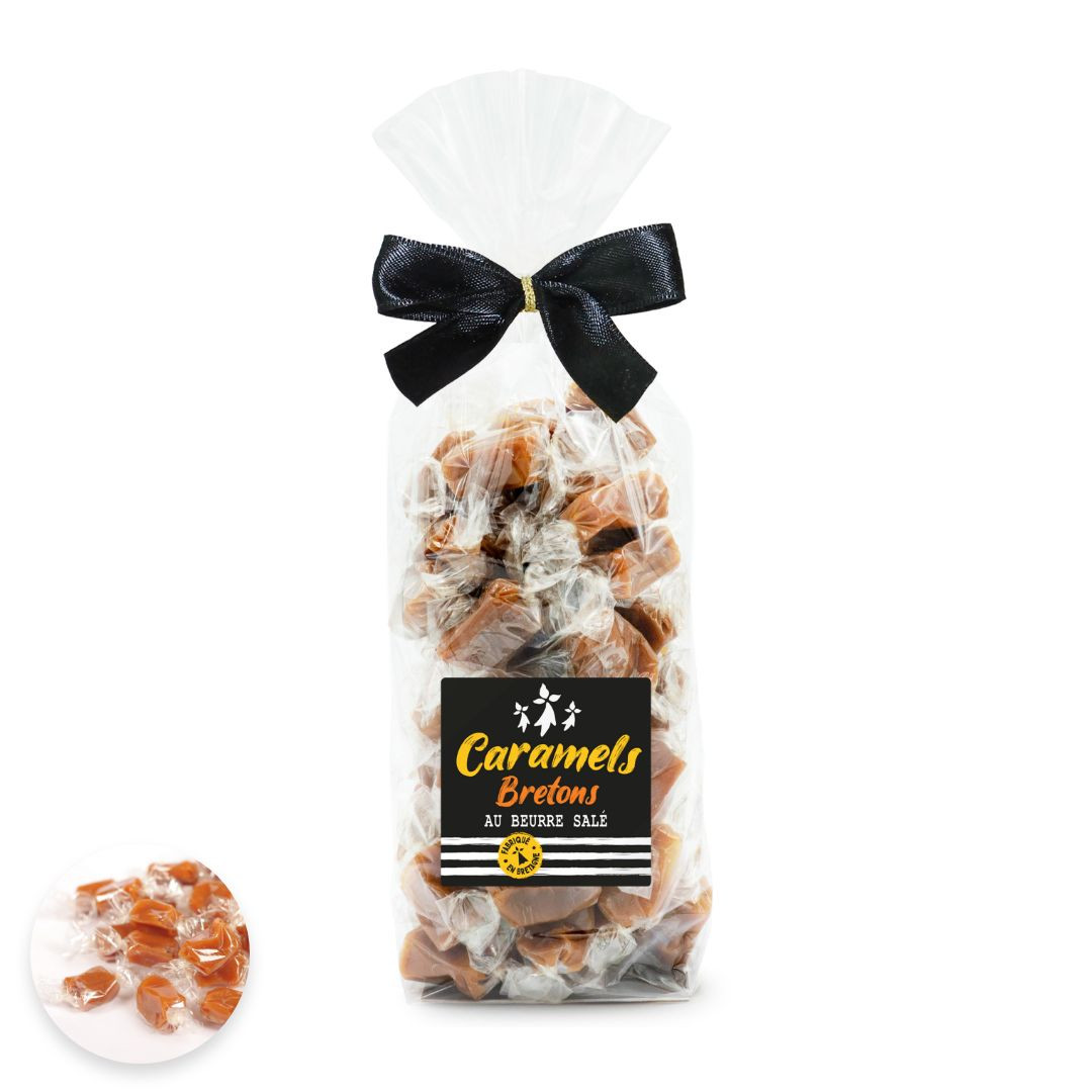 Achat Grand sachet drapeau breton caramels au beurre salé et à la fleur de sel de Bretagne en ligne 1 