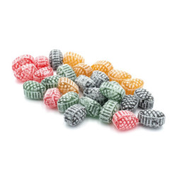 Sachet collection cœur rouge bonbons sucre cuit aux saveurs des prairies