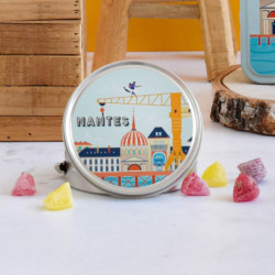 Boîte ronde cirage tour à Nantes berlingots nantais