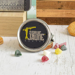 Boîte ronde grue jaune cirage berlingots nantais