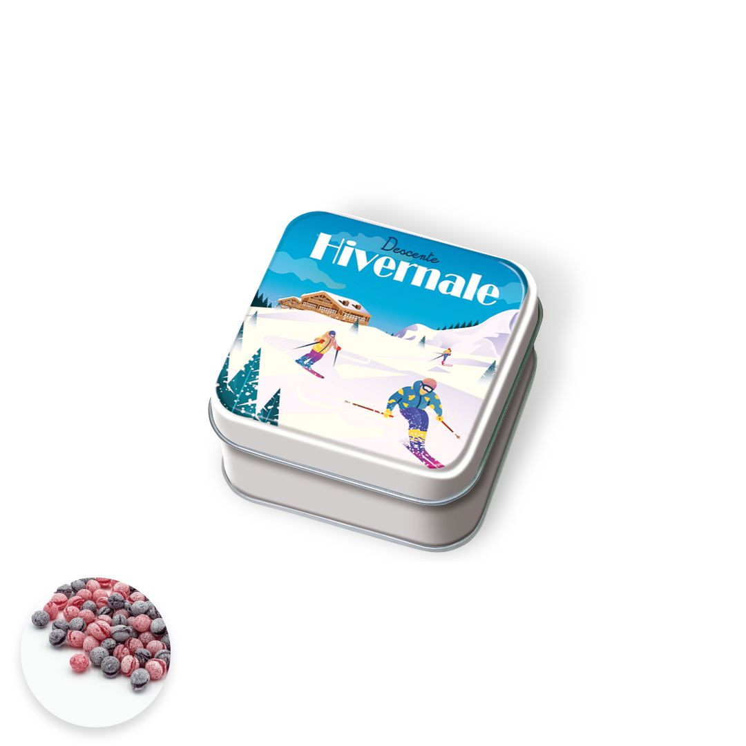 Achat Boîte savon skieur sucre cuits myrtilles et framboises en ligne 1 