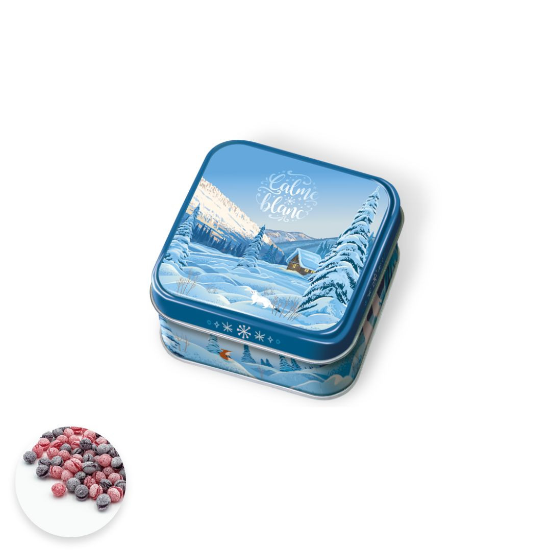 Achat Boîte savon paysage enneigé sucres cuits myrtilles et framboises en ligne 1 