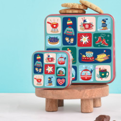 Boîte savon collaboration Lali hiver à la montagne sucres cuits myrtilles et framboises