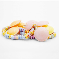 cône collier de bonbons et soucoupes pause colorée
