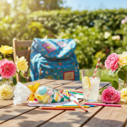 cône merci collier de bonbons et soucoupes