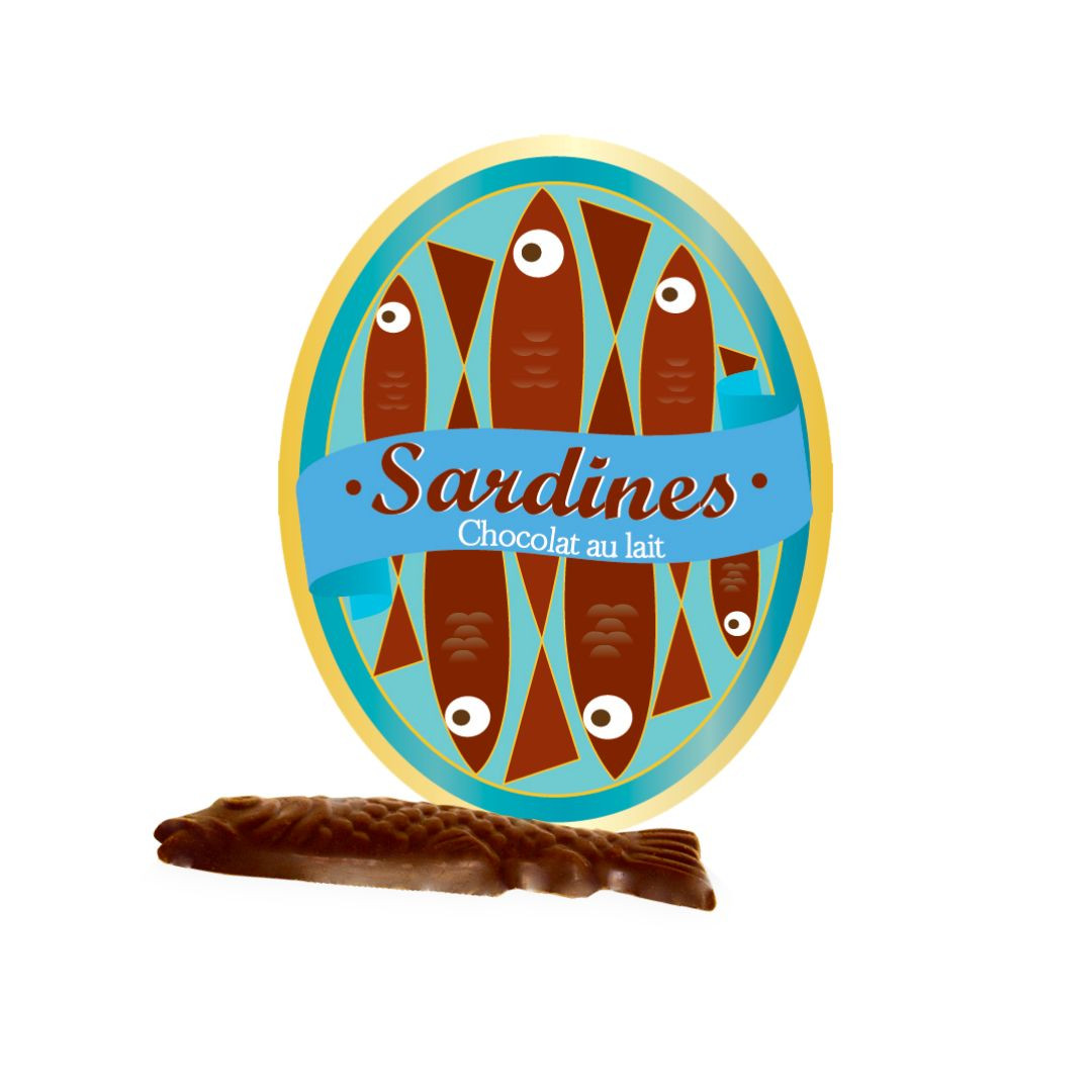 Achat Vrac Sardines chocolat au lait + étiquette visuelle en ligne 1 