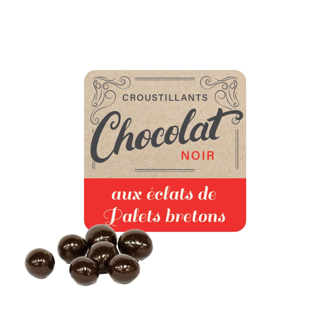 Achat Vrac Billes croustillants chocolat noir et palets bretons + étiquette visuelle en ligne 1 