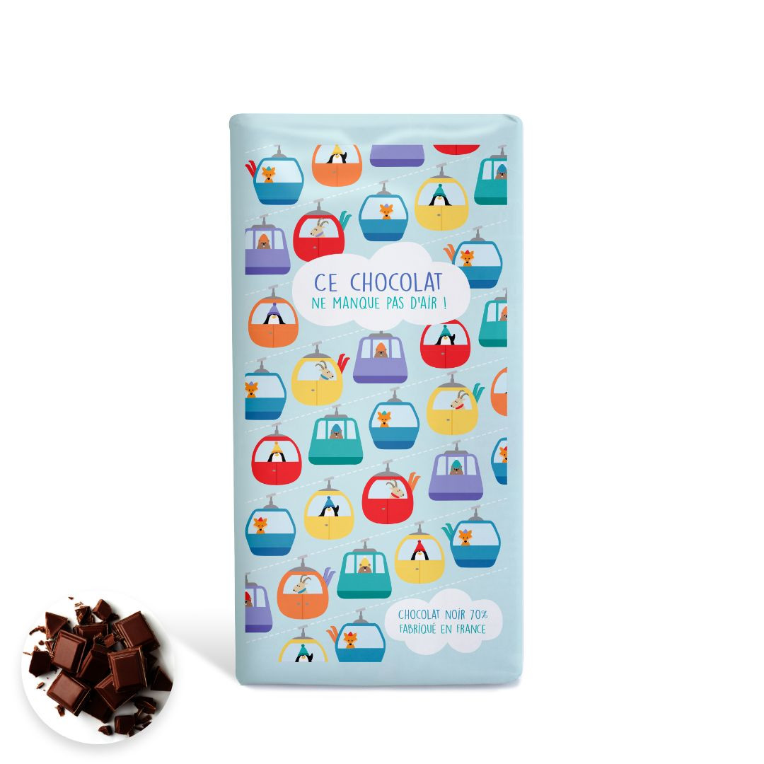 Achat Tablette collaboration Lali télécabine chocolat noir 70% de Cacao en ligne 1 