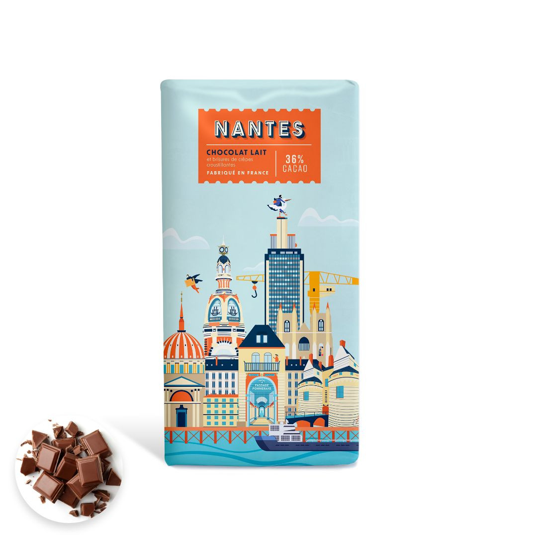 Achat Tablette tour à Nantes chocolat au lait feuillante 36% de cacao en ligne 1 