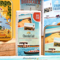 Tablette bassin d'Arcachon chocolait au lait feuillante 36% de cacao