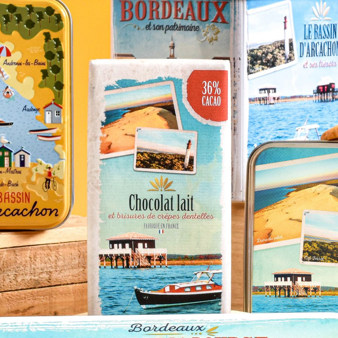 Achat Tablette bassin d'Arcachon chocolait au lait feuillante 36% de cacao en ligne 3 