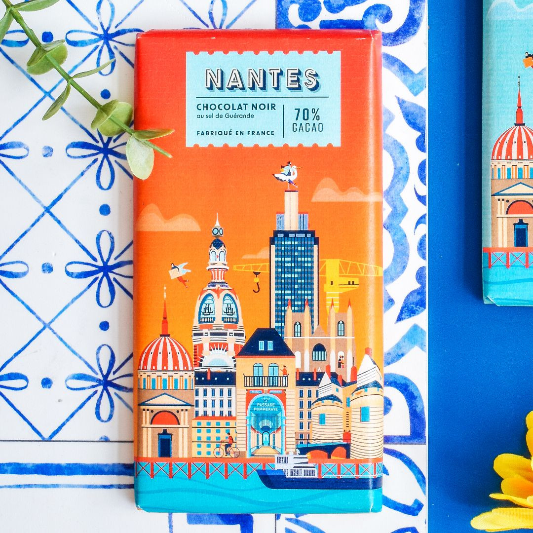 Achat Tablette tour à Nantes chocolat noir au sel de Guérande 70% de cacao en ligne 3 