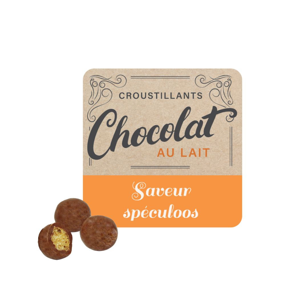 Achat Vrac Billes croustillants chocolat au lait et spéculoos + étiquette visuelle en ligne 1 