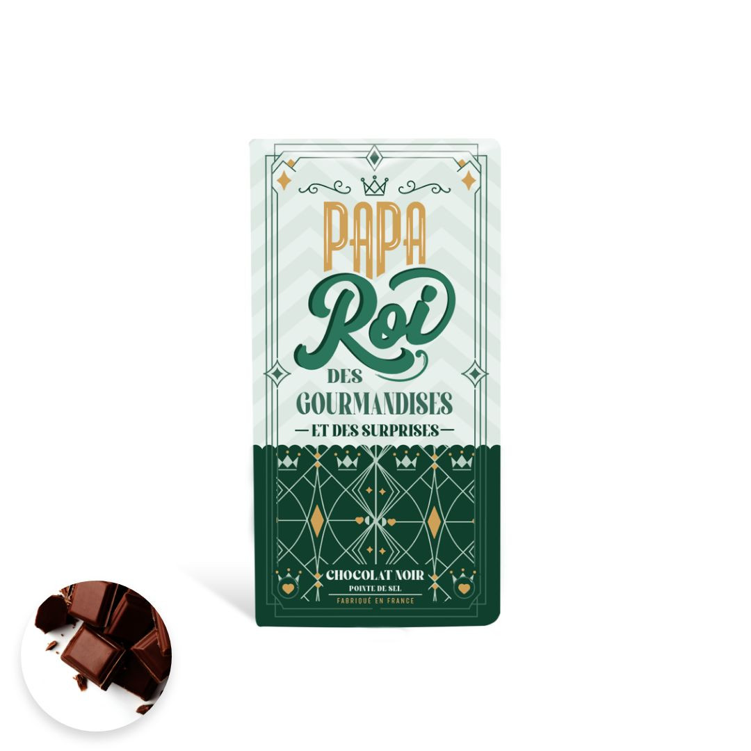 Achat Tablette Papa chocolat noir au sel de Guérande 70% cacao en ligne 1 