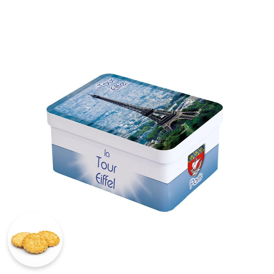 Achat Boîte sucrette tour eiffel photo balade à Paris grands sablés en ligne 1 