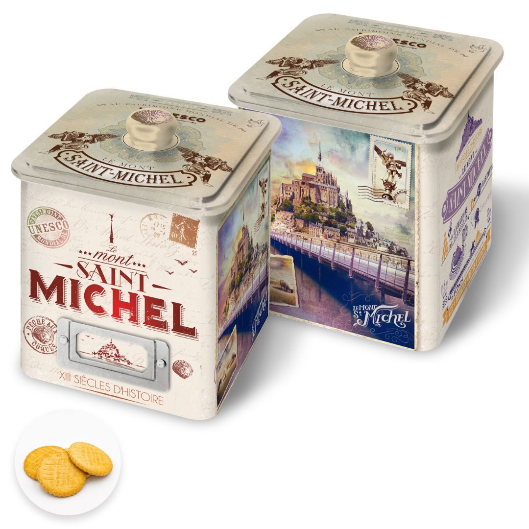 Achat Boîte collector Mont-Saint-Michel vintage grands sablés normands en ligne 1 