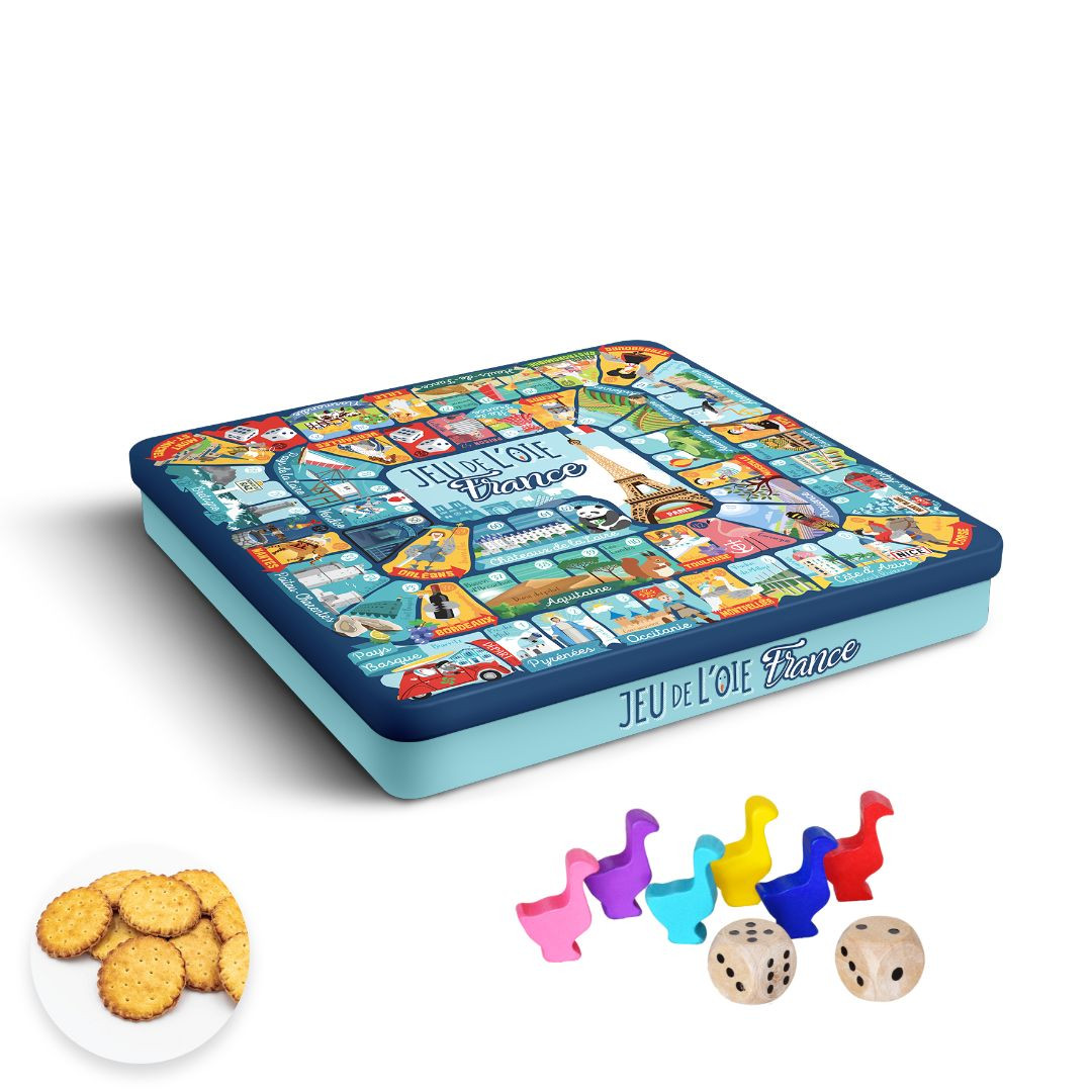 Achat Boîte carrée plate jeu de l'oie France galettes pur beurre en ligne 1 