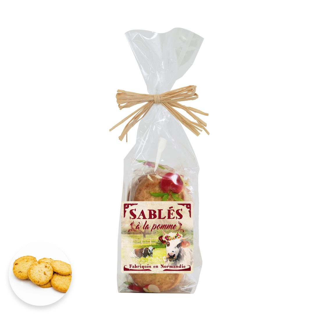 Achat Sachet Normandie vintage sablés à la pomme fabriqués en Normandie en ligne 1 