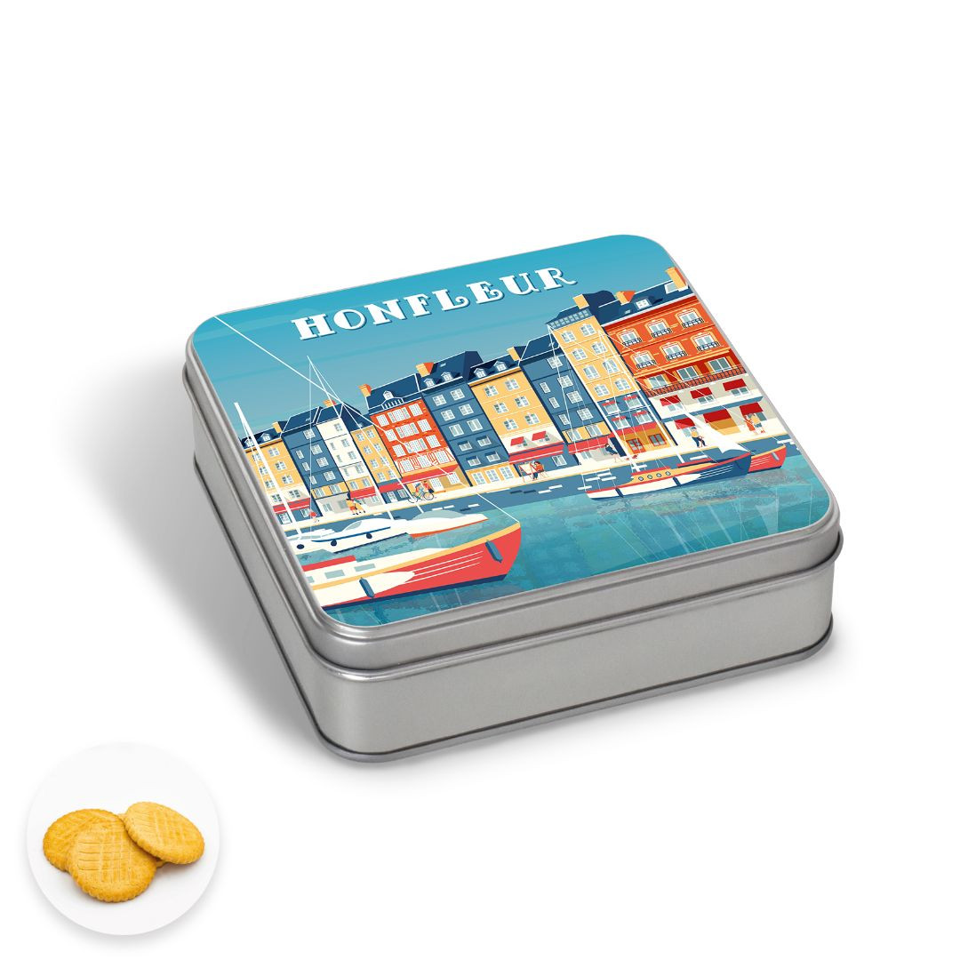 Achat Boîte carrée Honfleur sablés normands en ligne 1 
