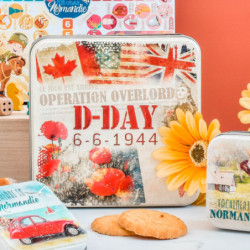 Boîte carrée collector D-DAY sablés normands