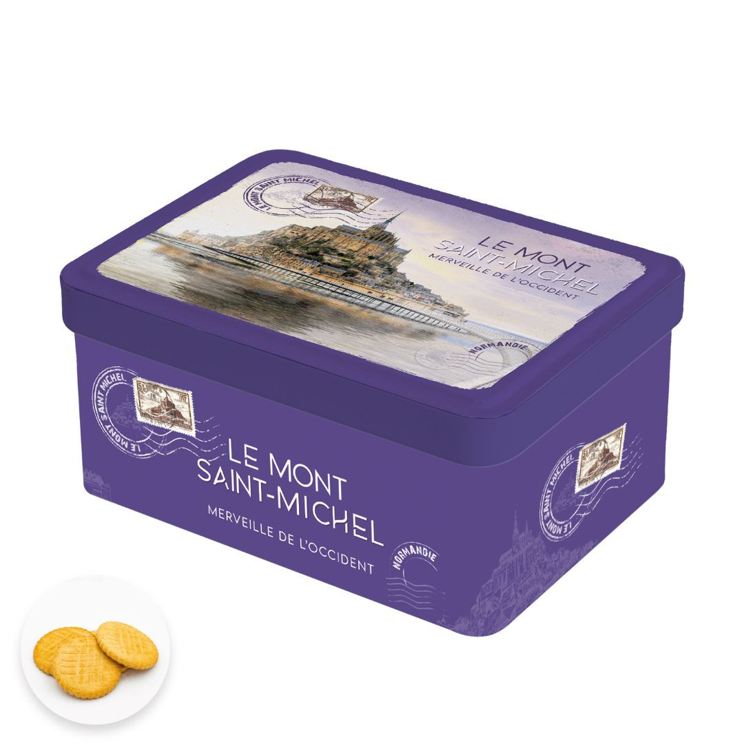 Achat Boîte sucrette Mont-Saint-Michel merveille de l'occident grands sablés normands en ligne 1 