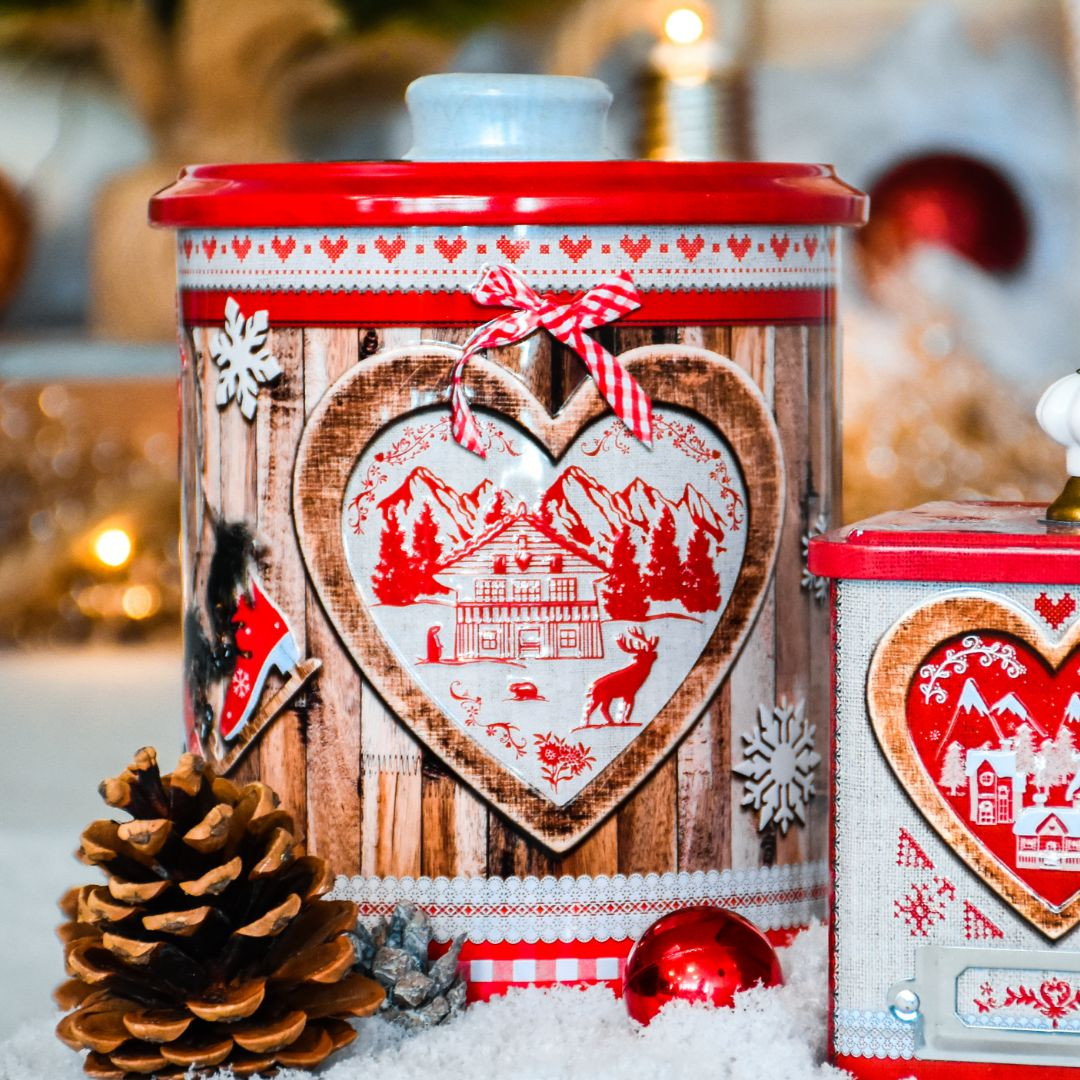 Achat Boîte à biscuits collection cœur rouge sablés au beurre des Alpes en ligne 3 