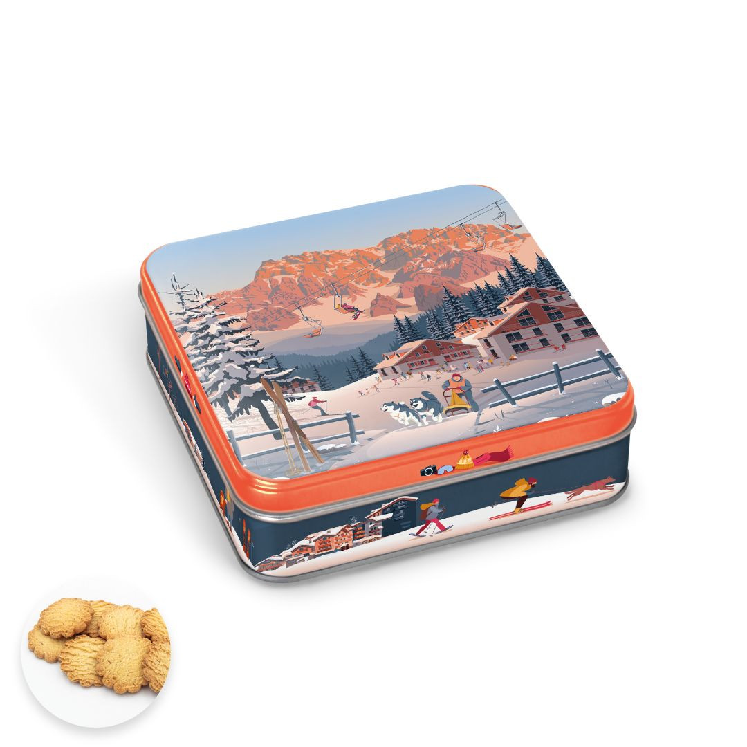 Achat Boîte carrée station sablés au beurre des Alpes en ligne 1 