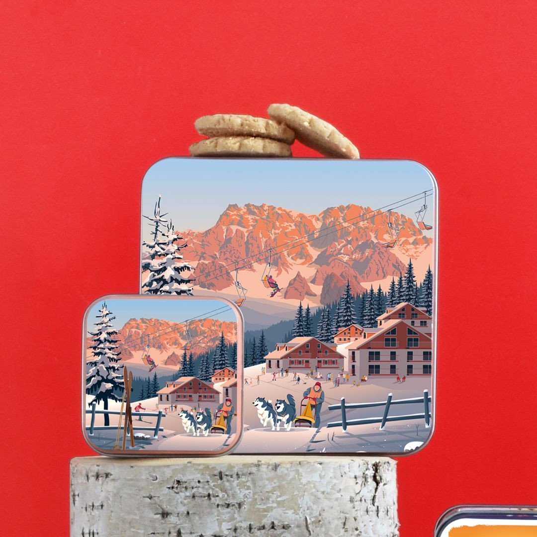 Achat Boîte carrée station sablés au beurre des Alpes en ligne 3 