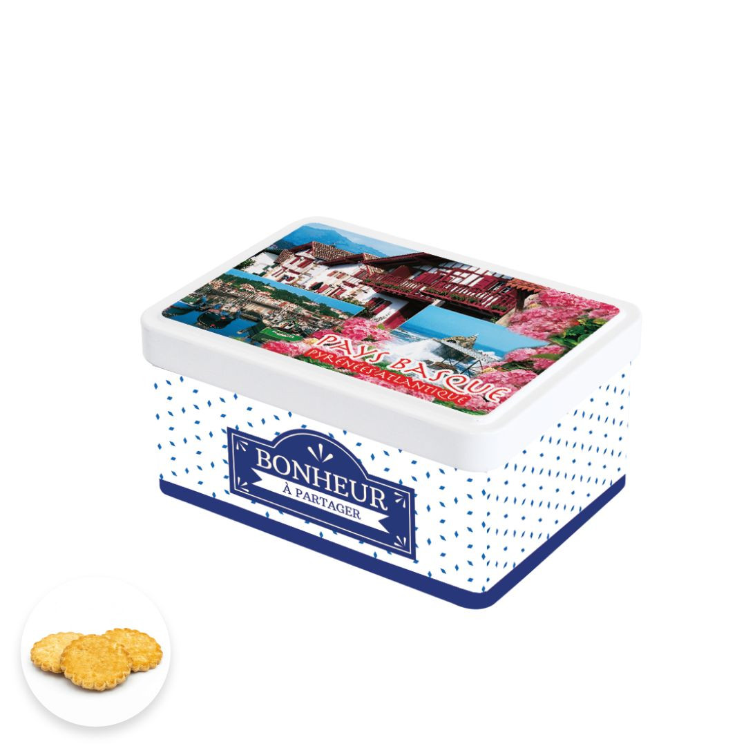 Achat Boîte sucrette multivues Pays Basque fleur grandes galettes en ligne 1 