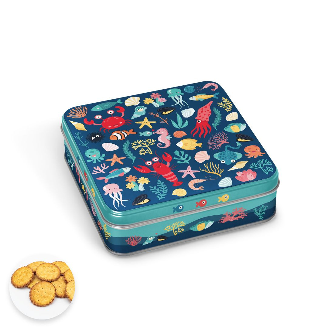 Achat Boite carrée fonds marins Lali biscuits pur beurre en ligne 1 